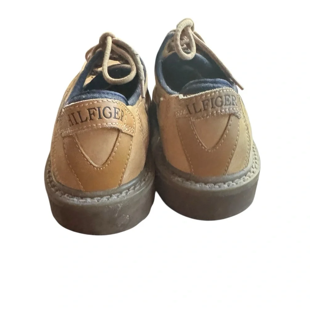 Tommy Hilfiger Leather Moc Toe‎ Lug Sole Hiking Trail Shoes